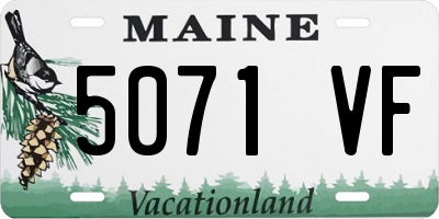 ME license plate 5071VF