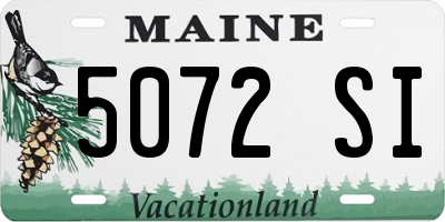 ME license plate 5072SI