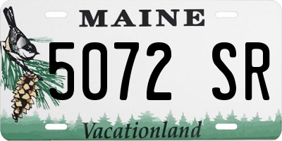 ME license plate 5072SR