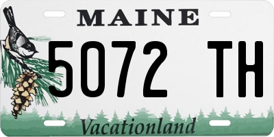 ME license plate 5072TH