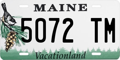 ME license plate 5072TM