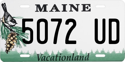 ME license plate 5072UD