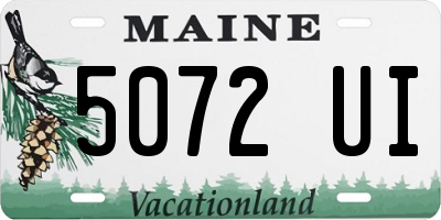 ME license plate 5072UI