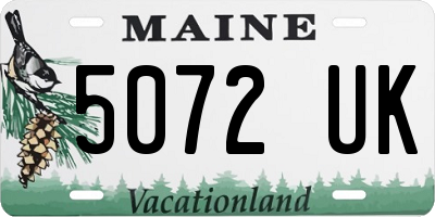 ME license plate 5072UK