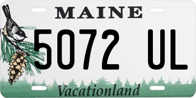 ME license plate 5072UL