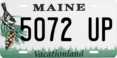 ME license plate 5072UP