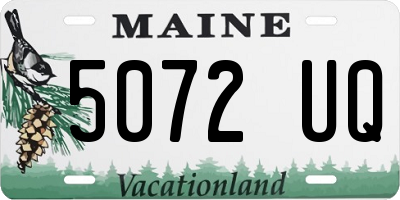 ME license plate 5072UQ