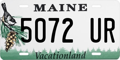 ME license plate 5072UR