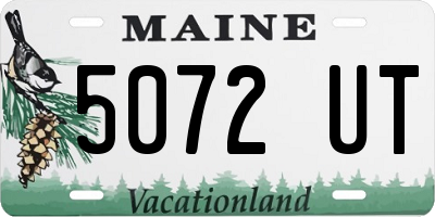 ME license plate 5072UT