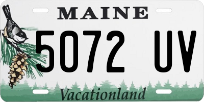 ME license plate 5072UV