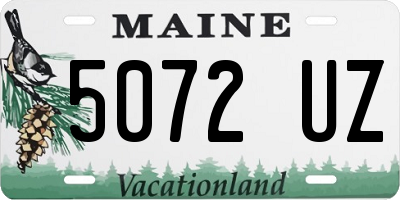 ME license plate 5072UZ