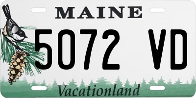 ME license plate 5072VD