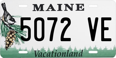 ME license plate 5072VE