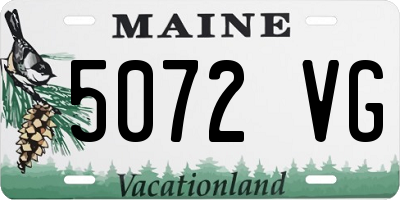 ME license plate 5072VG