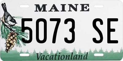 ME license plate 5073SE