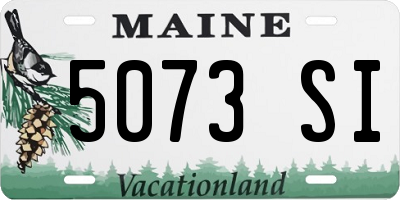 ME license plate 5073SI