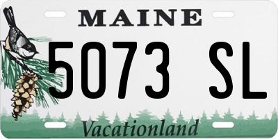 ME license plate 5073SL