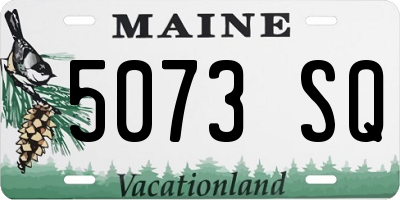 ME license plate 5073SQ