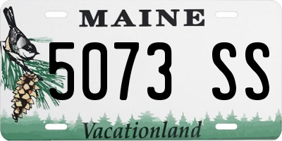 ME license plate 5073SS