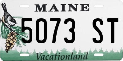 ME license plate 5073ST
