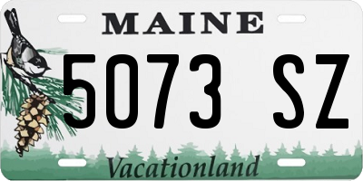 ME license plate 5073SZ