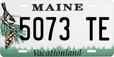 ME license plate 5073TE