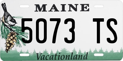 ME license plate 5073TS