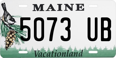 ME license plate 5073UB