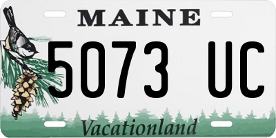 ME license plate 5073UC