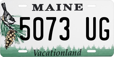 ME license plate 5073UG