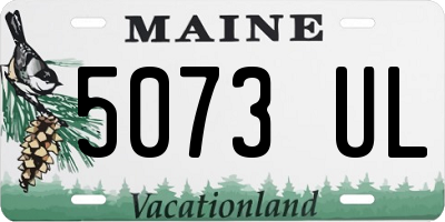 ME license plate 5073UL