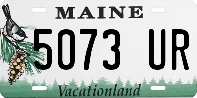 ME license plate 5073UR