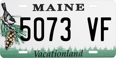 ME license plate 5073VF