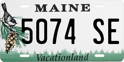 ME license plate 5074SE