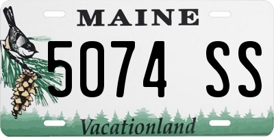 ME license plate 5074SS