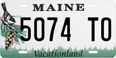 ME license plate 5074TO