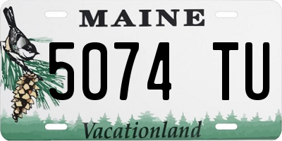 ME license plate 5074TU