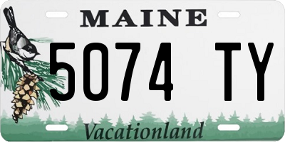 ME license plate 5074TY