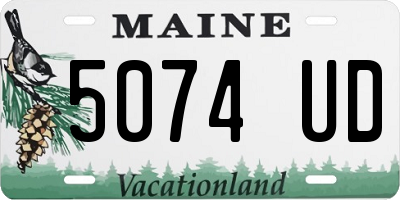 ME license plate 5074UD