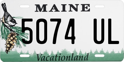 ME license plate 5074UL