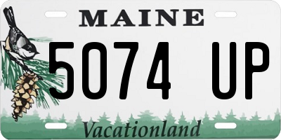 ME license plate 5074UP