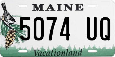 ME license plate 5074UQ