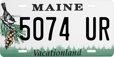 ME license plate 5074UR