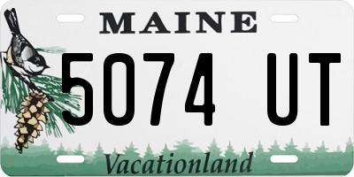 ME license plate 5074UT