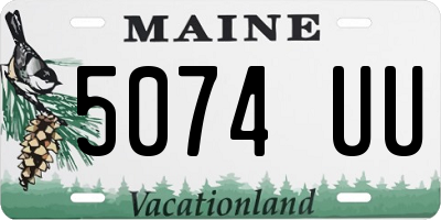 ME license plate 5074UU