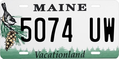 ME license plate 5074UW