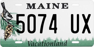 ME license plate 5074UX