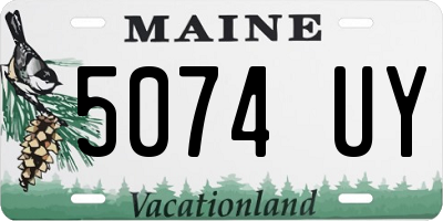 ME license plate 5074UY