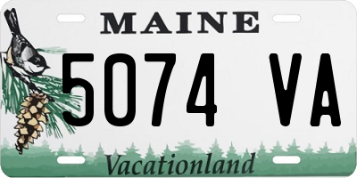 ME license plate 5074VA