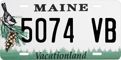 ME license plate 5074VB